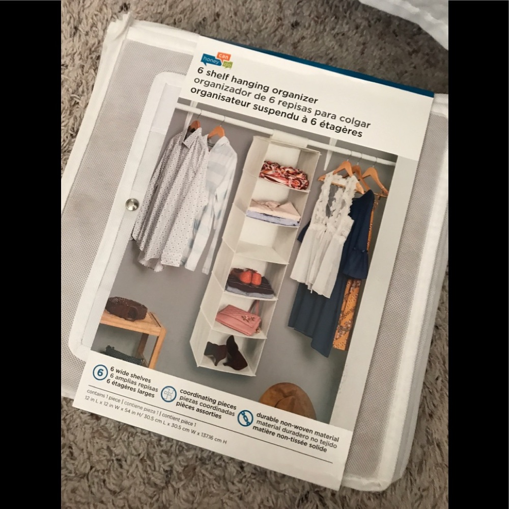 Honey Can Do 6 Shelf Hanging Organizer